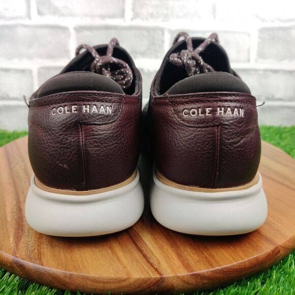 Cole Haan Zerøgrand Shoes Mens 10 M Burgundy Laser Leather Oxford C34072